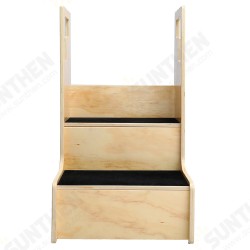 Children Kitchen Helper Stool Easily Clean And Move Safe Polyurethane Finish Material 2 Steps Provide 2 Heights for Choice Children Kitchen Helper Stool Easily Clean And Move Safe Polyurethane Finish Material 2 Steps Provide 2 Heights for Choice