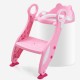 Foldable Kids Potty Trainer Child Baby Toilet Training Seat W/ Step Ladder Stool
