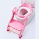 Foldable Kids Potty Trainer Child Baby Toilet Training Seat W/ Step Ladder Stool