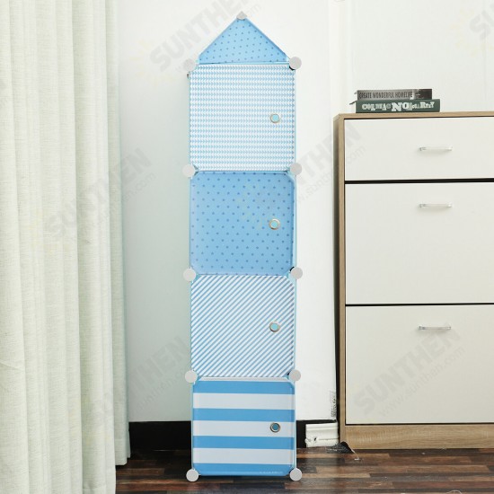 Children Wardrobe Contracted Storage Cabinet Contemporary Plastic Assembly Baby Closet