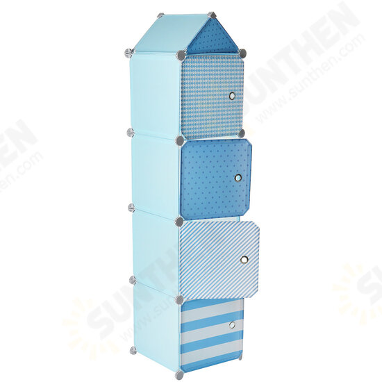 Children Wardrobe Contracted Storage Cabinet Contemporary Plastic Assembly Baby Closet