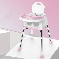 3 in 1 Adjustable Baby High Chair Table Convertible Play Seat Toddler Feeding with Tray Wheel 3 in 1 Adjustable Baby High Chair Table Convertible Play Seat Toddler Feeding with Tray Wheel