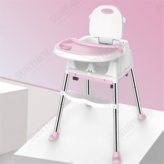 3 in 1 Adjustable Baby High Chair Table Convertible Play Seat Toddler Feeding with Tray Wheel