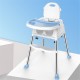 3 in 1 Adjustable Baby High Chair Table Convertible Play Seat Toddler Feeding with Tray Wheel