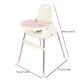 3 in 1 Adjustable Baby High Chair Table Convertible Play Seat Toddler Feeding with Tray Wheel