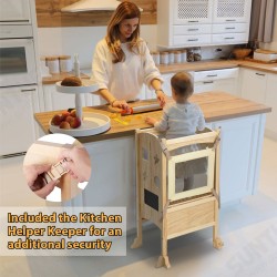 Toddler Standing Tower Kitchen Step Stool for Kids Foldable Learning Toddler Tower Wooden Child Kitchen Stool Helper with Keepers Non-Slip Mat and Write-on Wipe-Off Message Boards Toddler Standing Tower Kitchen Step Stool for Kids Foldable Learning Toddler Tower Wooden Child Kitchen Stool Helper with Keepers Non-Slip Mat and Write-on Wipe-Off Message Boards