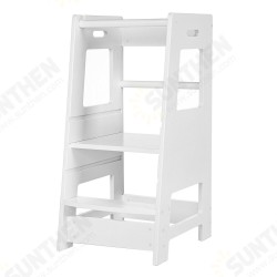 Toddler Tower Kids Kitchen Step Stool Child Standing Tower with 3 Adjustable Heights Platform and Safety Rail Wooden Child Kitchen Step Stool for Kitchen Counter and Bathroom Sink Toddler Tower Kids Kitchen Step Stool Child Standing Tower with 3 Adjustable Heights Platform and Safety Rail Wooden Child Kitchen Step Stool for Kitchen Counter and Bathroom Sink