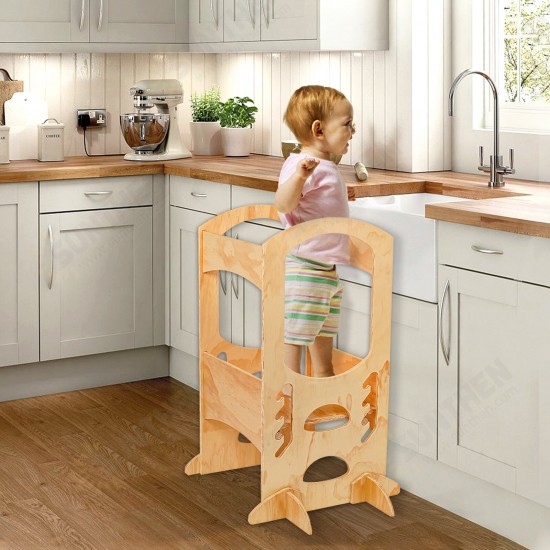 Toddler Tower Kitchen Step Stool for Toddler and Kids Learning Toddler Tower with Non-Slip Mat and Stable Base Adjustable Children Standing Tower for Kitchen Counter