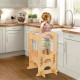 Toddler Tower Kitchen Step Stool for Toddler and Kids Learning Toddler Tower with Non-Slip Mat and Stable Base Adjustable Children Standing Tower for Kitchen Counter