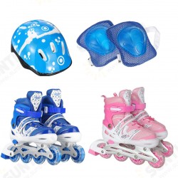 Children's Adjustable Skates Full Set Single Flash Ice Skate Shoes for Boys and Girls Inline Skates for Beginners Children's Adjustable Skates Full Set Single Flash Ice Skate Shoes for Boys and Girls Inline Skates for Beginners