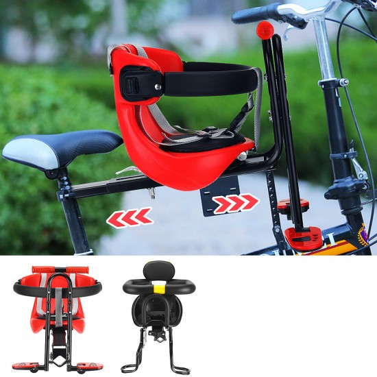 Folding Child Bicycle Safety Seat Mountain Road Bike Front Chair Saddle Kids Soft Cushion