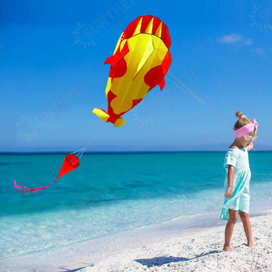 Outdoor 3D Large Kite Whale Software Beach Kite Cartoon Animal Kites Single Line Frameless Huge With Handle Gift for Kids Adult Family