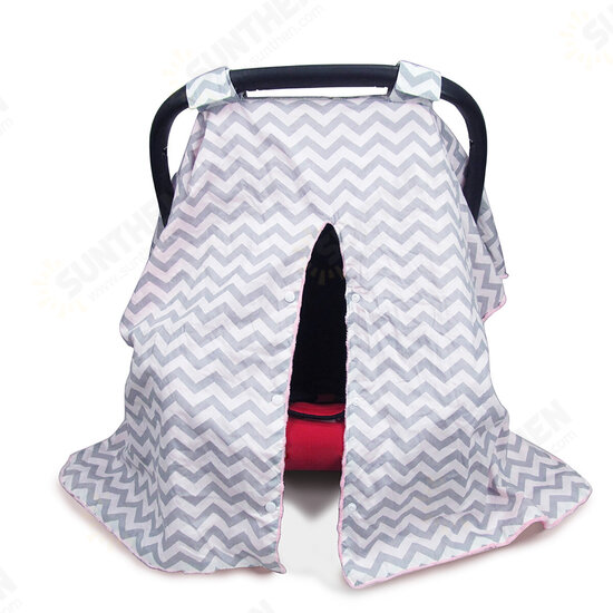 4-IN-1 Thickened Multi-Use Stroller Cart Seat Cover Breastfeeding Nursing Scarf Snug Warm Breathable Windproof Baby Push Cart Cover