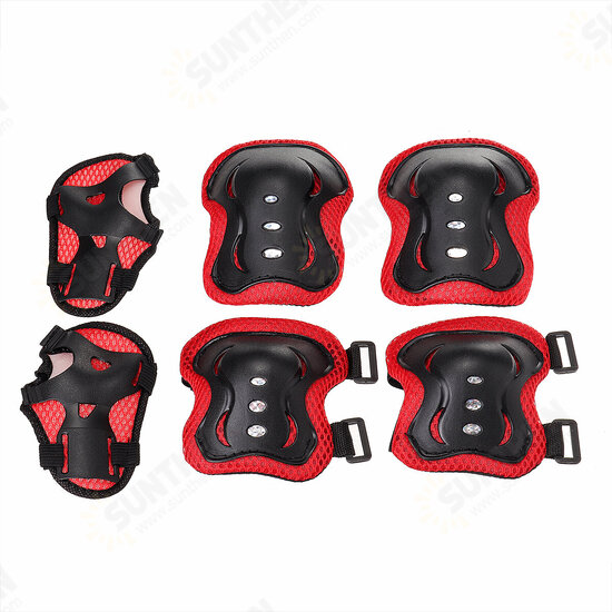 6Pcs/Set Children Skating Bike Protective Gear Sets Knee Elbow Pads Bicycle Skateboard Ice Skating Roller Wrist Knee Protector