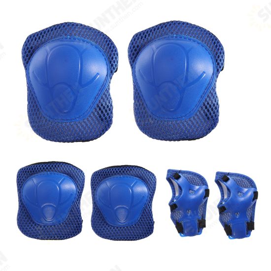 6Pcs/Set Children Skating Bike Protective Gear Sets Knee Elbow Pads Bicycle Skateboard Ice Skating Roller Wrist Knee Protector