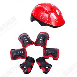 7Pcs Children Cycling Skating Skateboard Bike Helmet Elbow Knee Hand Pads Sports Protective Gear 7Pcs Children Cycling Skating Skateboard Bike Helmet Elbow Knee Hand Pads Sports Protective Gear
