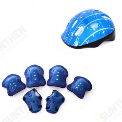 7Pcs Children Cycling Skating Skateboard Bike Helmet Elbow Knee Hand Pads Sports Protective Gear 7Pcs Children Cycling Skating Skateboard Bike Helmet Elbow Knee Hand Pads Sports Protective Gear