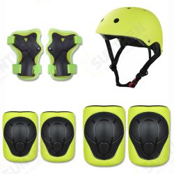7Pcs/Set Kids Sport Protetive Kit Children Bicycle Helmet + Knee Wrist Guard + Elbow Pad Set For Roller Skating Mountain Road Bike Cycling 7Pcs/Set Kids Sport Protetive Kit Children Bicycle Helmet + Knee Wrist Guard + Elbow Pad Set For Roller Skating Mountain Road Bike Cycling