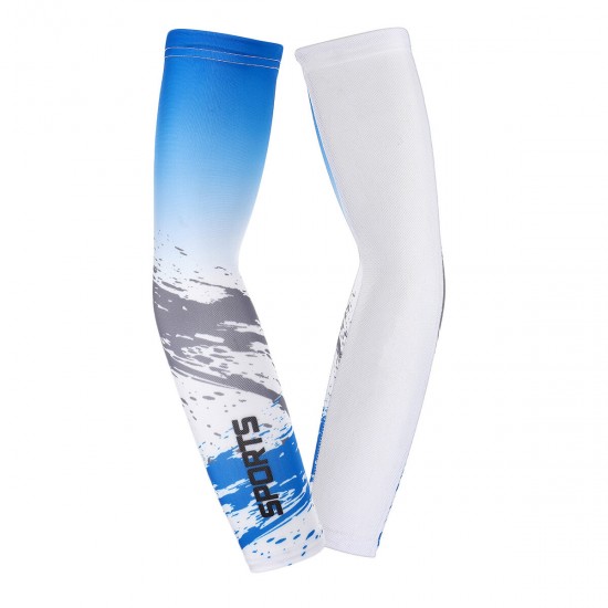 1PCS Ice Silk Cooling Arm Sleeves Cover Basketball Cycling Outdoor Sport UV Sun Protection Arm Sleeve