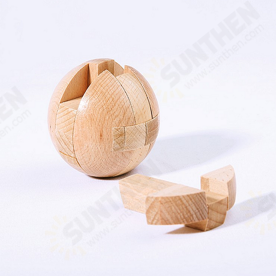 IQ Brain Teaser Kong Ming Lock 3d Wooden Burr Puzzles Game Toy Bamboo Small Size Brain Teaser Intelligence Removal Assembly Toy For And Adults