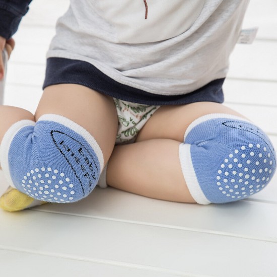 80% Cotton Summer Children's Dotted Knee Pads Non-Slip Breathable Crawling Toddler Knee Socks Protective Gear
