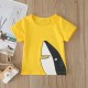 Boy's Cute Shark Cartoon Print T-Shirts Short-sleeved+ Pants Casual Clothing Set For 1-7Y Kids