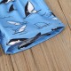 Boy's Cute Shark Cartoon Print T-Shirts Short-sleeved+ Pants Casual Clothing Set For 1-7Y Kids