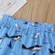Boy's Cute Shark Cartoon Print T-Shirts Short-sleeved+ Pants Casual Clothing Set For 1-7Y Kids