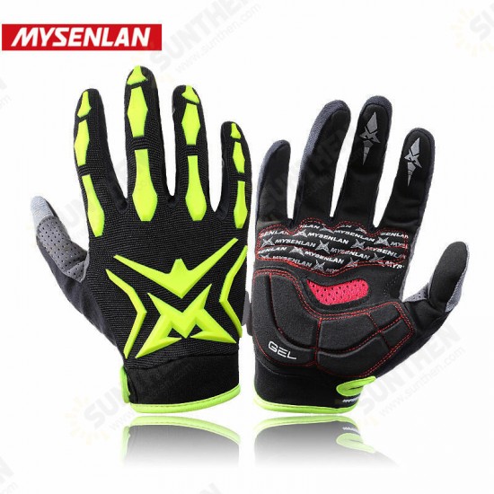 Outdoor Adult Kids Cycling Bike GEL Shockproof Sport Full Finger Ski Gloves