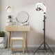 LED Fill Ring Light Kit Dimmable 3200K-5500K with Phone Holder Tripod Remote Control for Photography Video Makeup
