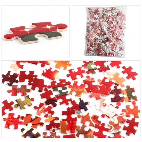 1000Pcs Christmas Santa Snowman Elk Jigsaw Puzzle Children Adult Jigsaw Toy for Child Christmas Gift