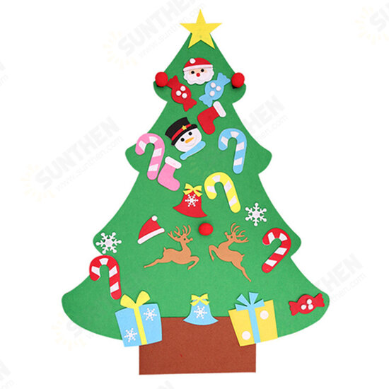 100CM DIY Christmas Deluxe Felt Tree Wall Hanging Toddler Child Preschool Craft Decorations