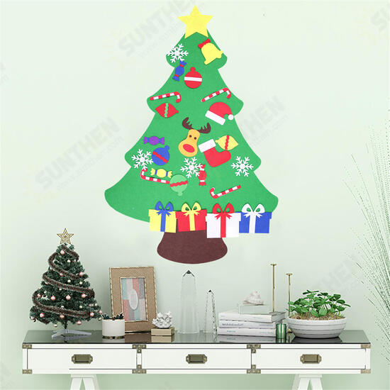 100CM DIY Christmas Deluxe Felt Tree Wall Hanging Toddler Child Preschool Craft Decorations