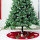 100cm Red Christmas Tree Skirt Carpet Party Gift Decor Pad Ornaments Round Mat