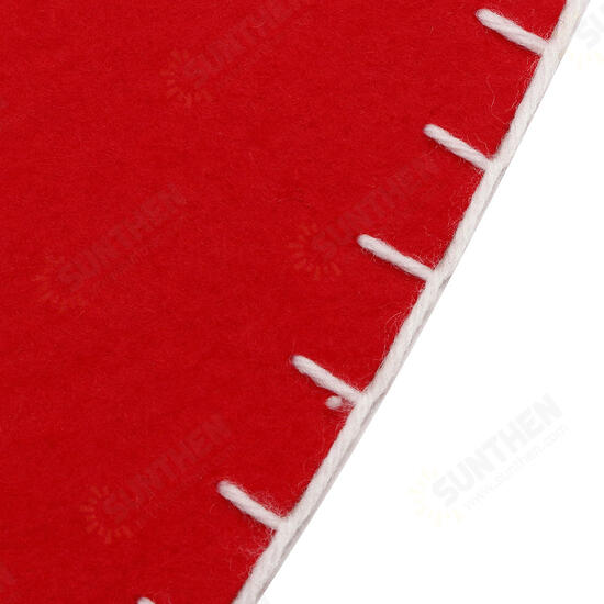 100cm Red Christmas Tree Skirt Carpet Party Gift Decor Pad Ornaments Round Mat