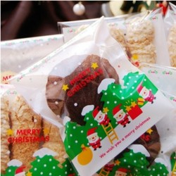 100pcs Christmas Biscuit Candy Gift Cookie Sweet Present Bag 100pcs Christmas Biscuit Candy Gift Cookie Sweet Present Bag