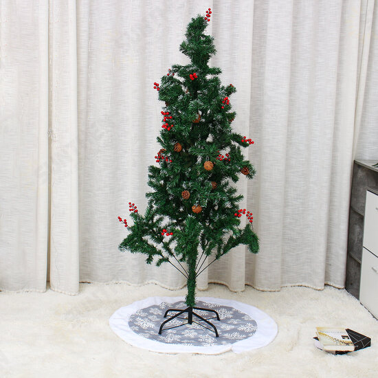 101CM Christmas Tree Skirt Carpet New Year Decorations Xmas Decoration Tree Skirt Ornaments Festive Party Supplies