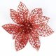 10Pcs Christmas Glitter Hollow Flower Decoration Flowers for Christmas Trees New Year Decorations