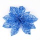 10Pcs Christmas Glitter Hollow Flower Decoration Flowers for Christmas Trees New Year Decorations