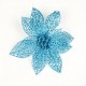 10Pcs Christmas Glitter Hollow Flower Decoration Flowers for Christmas Trees New Year Decorations