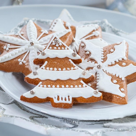 11Pcs Cartoon Animal Snowflake Biscuits Hanging Christmas Tree Ornament Handmade Decorations