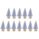 12 Pcs Mini Christmas Tree Sisal Silk Cedar Decor Small Christmas Tree Gold Silver Blue Green White Mini Christmas Tree