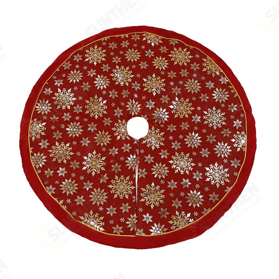 120cm Stitched Santa Christmas Snowflake Skir Tree Skirt for Home New Year 2020 Christmas Fancy Decoration