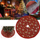 120cm Stitched Santa Christmas Snowflake Skir Tree Skirt for Home New Year 2020 Christmas Fancy Decoration