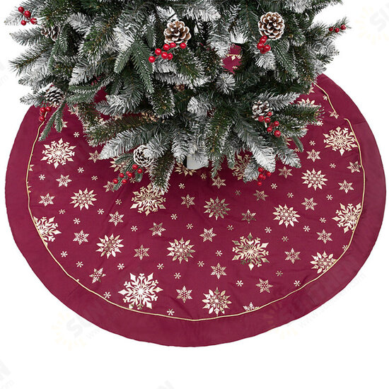 120cm Stitched Santa Christmas Snowflake Skir Tree Skirt for Home New Year 2020 Christmas Fancy Decoration