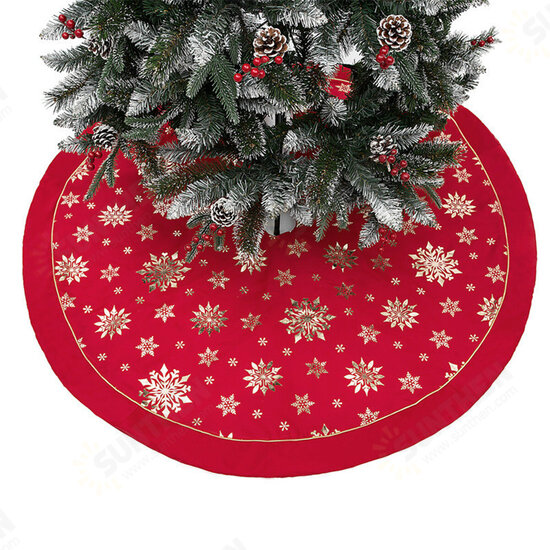 120cm Stitched Santa Christmas Snowflake Skir Tree Skirt for Home New Year 2020 Christmas Fancy Decoration