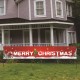 200*36cm Christmas Banner Decoration Polyester Cloth Christmas Halloween Ornaments for Outside Happy New Year
