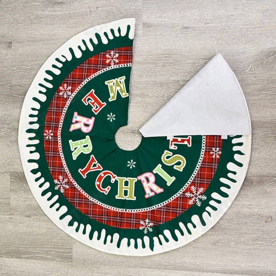 2020 Christmas Decor 87cm Christmas Tree Skirt Mat Edge Border Round Mat Carpet for Home Living Room Decoration