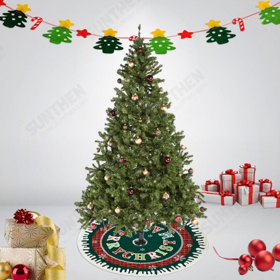 2020 Christmas Decor 87cm Christmas Tree Skirt Mat Edge Border Round Mat Carpet for Home Living Room Decoration