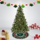 2020 Christmas Decor 87cm Christmas Tree Skirt Mat Edge Border Round Mat Carpet for Home Living Room Decoration